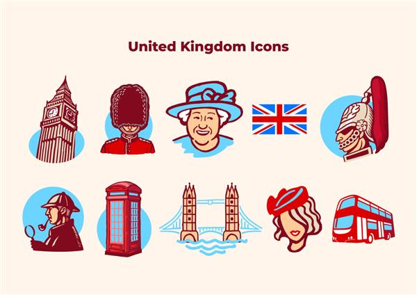 مجموعه ای نمادین از چیزهای بریتانیایی