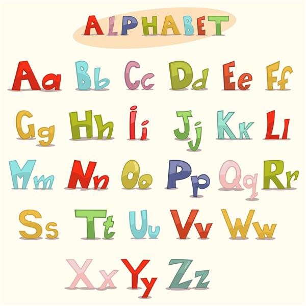 الفبای Abc برای بچه ها حروف کشیده شده با دست