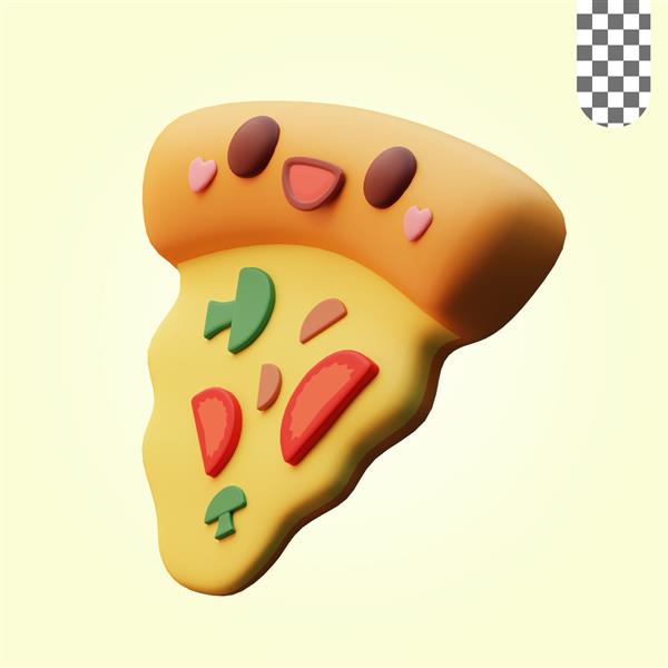 پیتزا نماد تصویر سه بعدی
