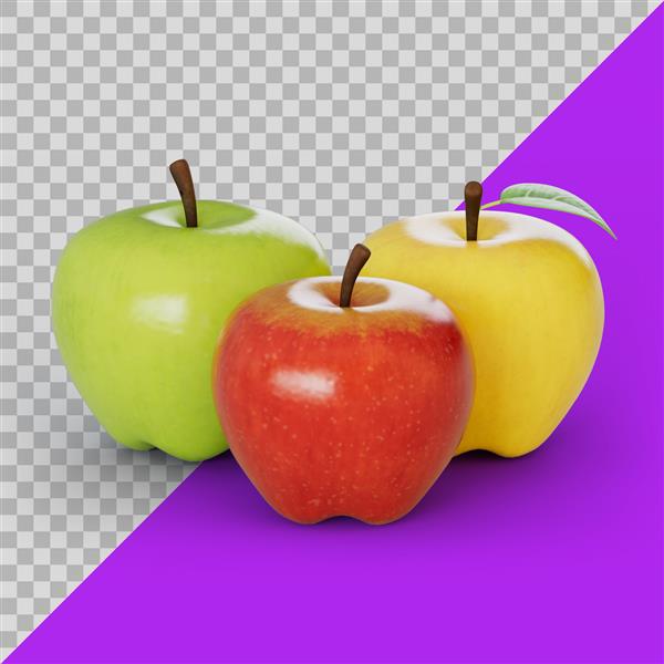 سیب های سبک سه بعدی