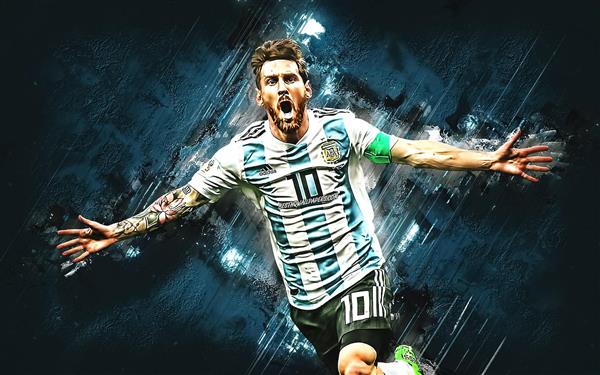 پوستر لیونل مسی گلزن در تیم آرژانتین