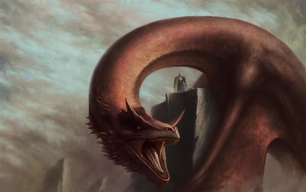 تصویر نقاشی از اژدها در فیلم خاندان اژدها