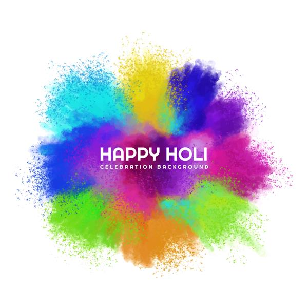 جشنواره بهار هندی هولی پس زمینه رنگ ها مبارک