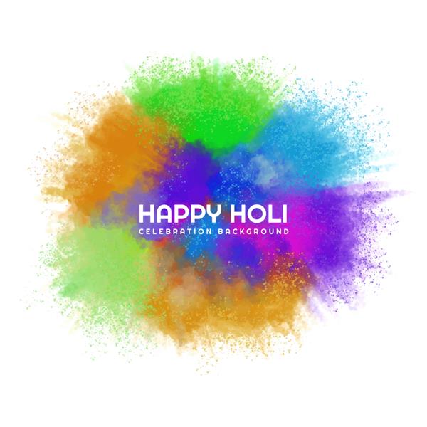 جشنواره بهار هندی هولی پس زمینه رنگ ها مبارک