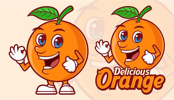 کارتون میوه نارنجی خوشمزه طلسم شخصیت زیبا