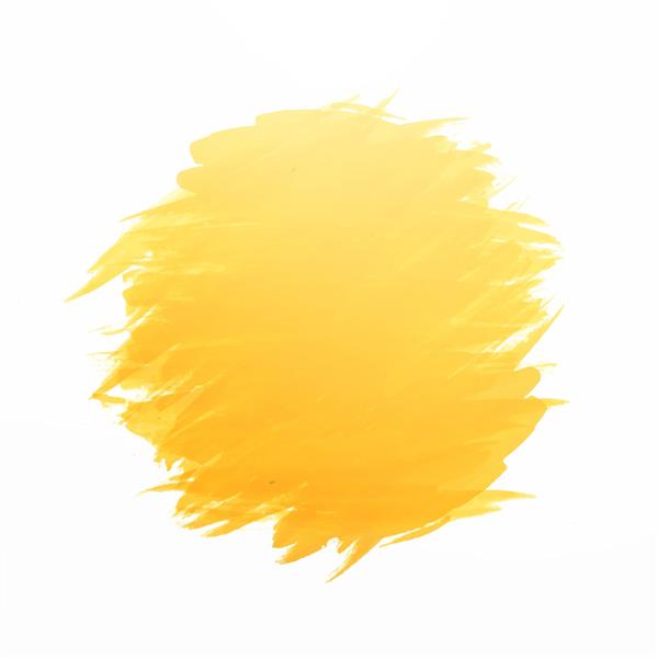 نقاشی آبرنگ زرد را با دست روی زمینه سفید بکشید