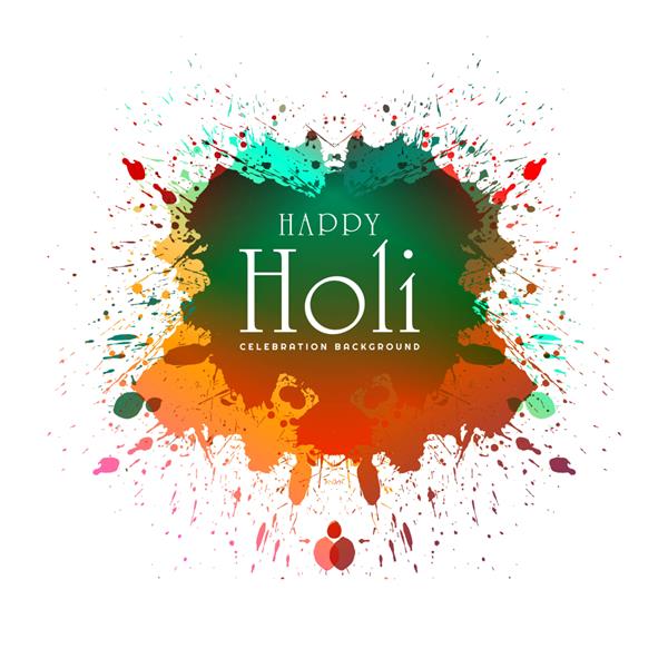 چلپ چلوپ رنگارنگ جشن هولی برای پس‌زمینه جشنواره هندی