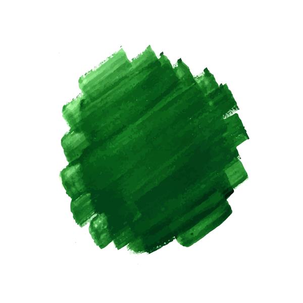 طرح آبرنگ با قلم مو سبز