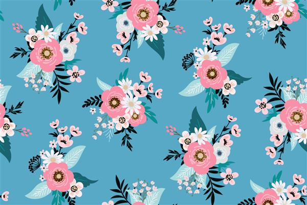 طرح چاپ مد گل برای لباس زنانه بهار تابستان