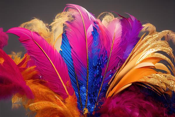جشنواره موسیقی کارناوال برزیل کارناوال ماسک feathers ai