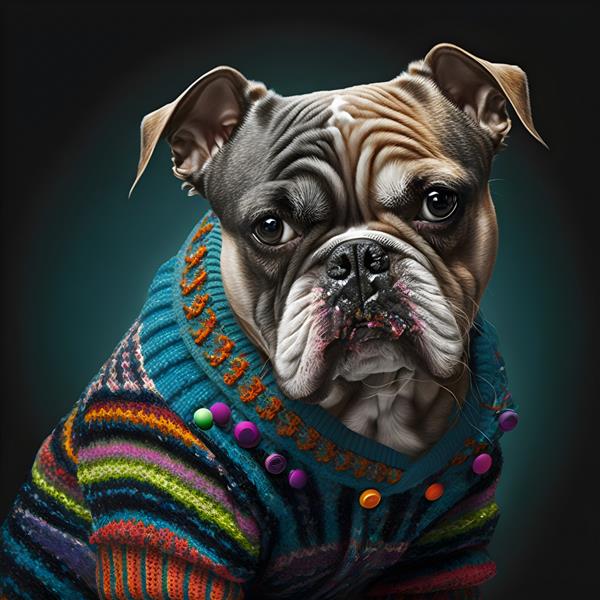 پرتره یک تصویر سگ مد هنر مد روز و خنده دار