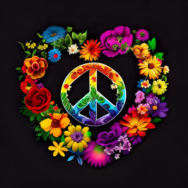 نماد صلح تابستان گل های قلب lgbt رنگین کمان جدا شده