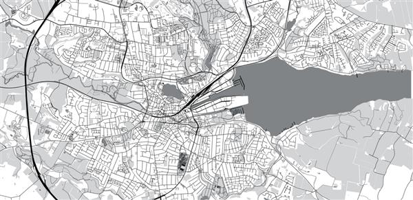 نقشه شهر وکتور شهری کولدینگ دانمارک