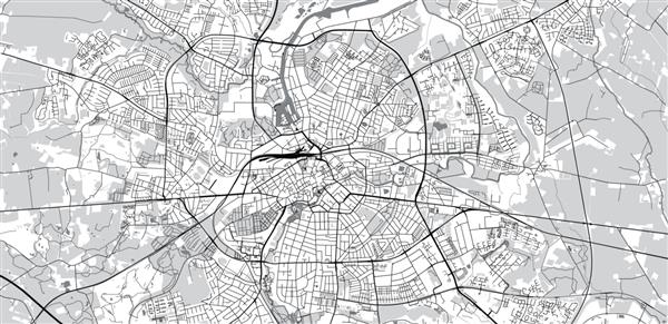 نقشه شهر وکتور شهری اودنسه دانمارک