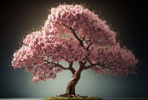 بهار درخت ساکورا شکوفه گیلاس مولد ai