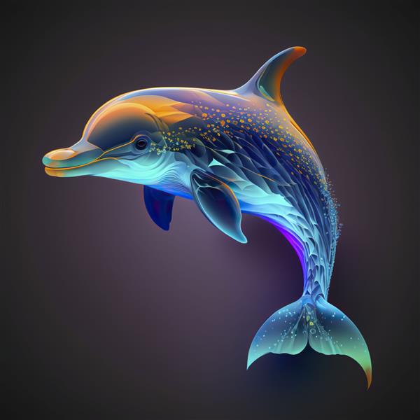 دلفین در رنگ های نئون مولد aix9