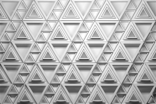 تکرار الگوی مثلث در رنگ های سیاه و سفید