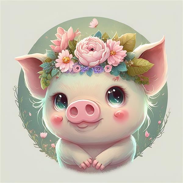 پوستر تیشرت خوک کارتونی دوست داشتنی خوک