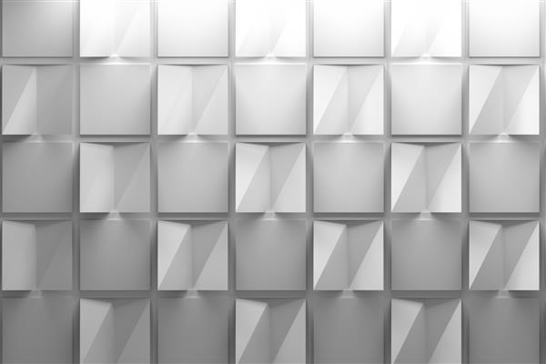 الگوی سفید با مربع های تا شده جلوه کاغذ