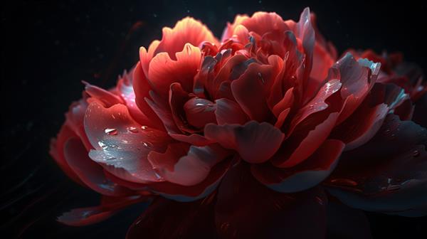گل صد تومانی صورتی و قرمز جدا شده بر روی پس‌زمینه مشکی دسته گل‌های باغچه را می‌توان برای دعوت نامه‌های کارت تبریک عروسی استفاده کرد