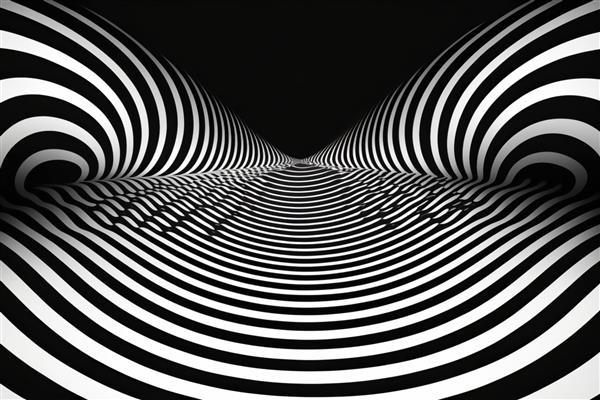 پس‌زمینه امواج توهم نوری انتزاعی سه‌بعدی AI generatedx9