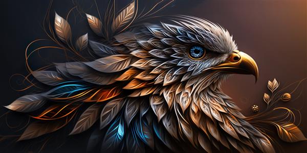 تصاویر انتزاعی دیجیتالی لوکس و زیبای عقاب