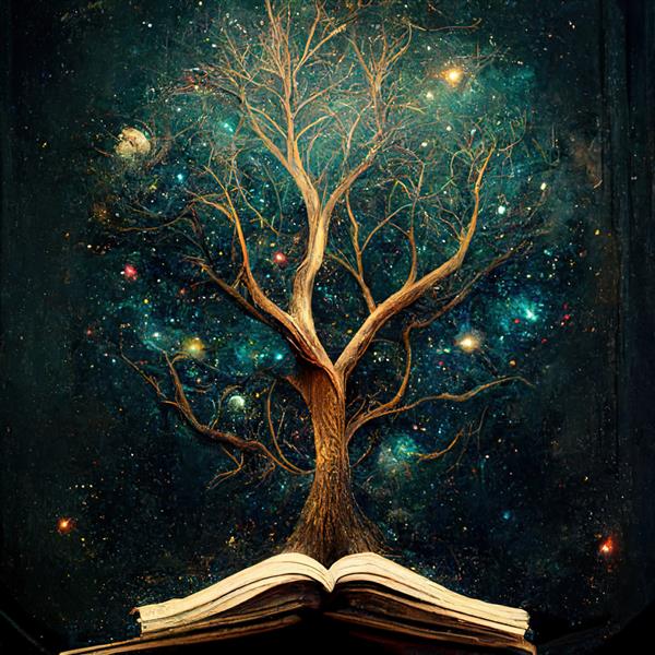 درخت و کتاب در فضا