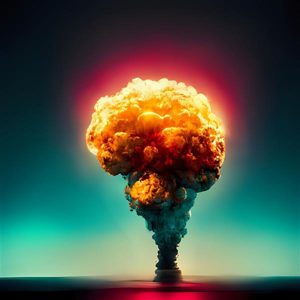 انفجار بمب اتمی در آسمان