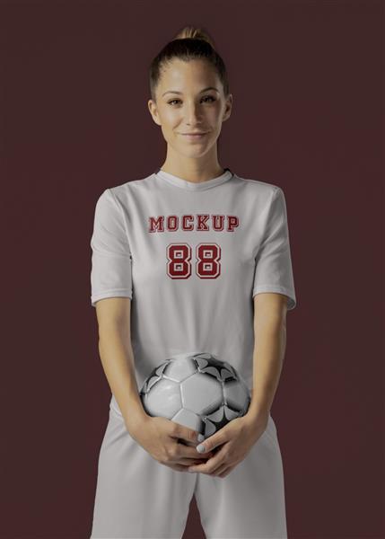 ماکت لباس فوتبالیست زن