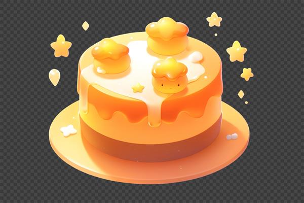 کیک شیرین با ستاره چشمک زن