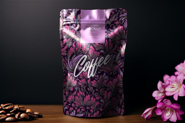 ماکت بسته بندی قهوه واقعی برای هویت برند