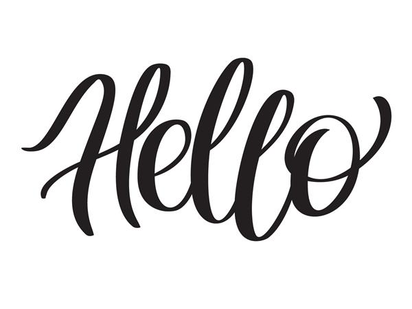 کلمه سلام برای احوالپرسی متن سلام - حروف دستی تایپوگرافی خوشنویسی دست نوشته وکتور یک رنگ برای قالب برش بروشور بنر پوستر
