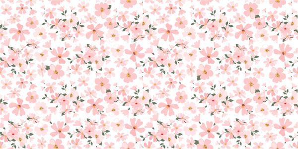 الگوی گل بدون درز پس زمینه گل برای چاپ مد طراحی برای پارچه کاغذ دیواری بسته بندی کاغذ بافت گلدار بهاری گل سیب
