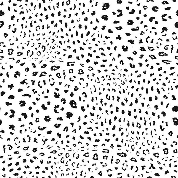 الگوی چاپ پلنگی وکتور سیاه و سفید پس زمینه بدون درز بافت پوست حیوانات جگوار پلنگ یوزپلنگ پلنگ پوما الگوی تک رنگ با لکه های کوچک طراحی مینیمالیستی را تکرار کنید