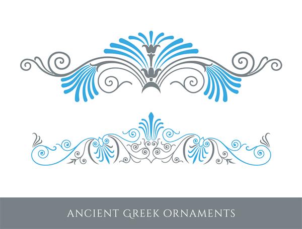 مجموعه ای از حاشیه های تزئینی بدون درز یونان باستان