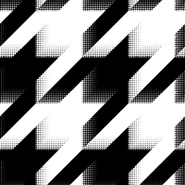وکتور الگوی انتزاعی مدرن بدون درز تصویر پس زمینه چاپ پارچه طرح سیاه و سفید کلاسیک برای پارچه