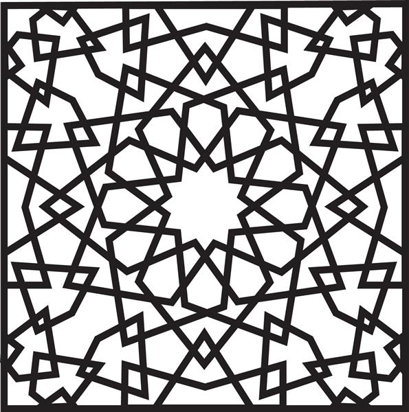 مجتمع زیبای زیور نقوش هندسی ستاره اسلامی باستانی دوازده 12 از بناهای قابل توجهی که این تزیین را اجرا می کند می توان به مسجد الازهر ساخته شده در سال 972 اشاره کرد که به همین دلیل پانل الازهر نامگذاری شده است