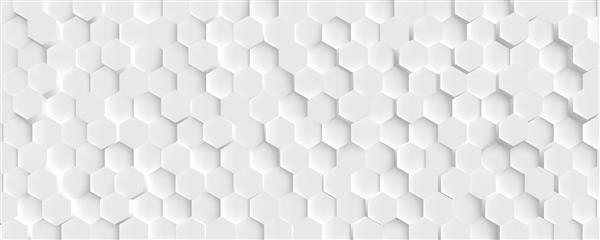 پس زمینه سفید موزاییک لانه زنبوری سه بعدی آینده نگر بافت سلول های مش هندسی واقعی کاغذ دیواری انتزاعی وکتور سفید با شبکه شش گوش