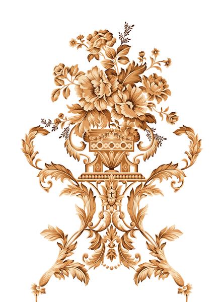 ویکتوریا باروک زینتی کلاسیک طلایی هنر عناصر زیبا