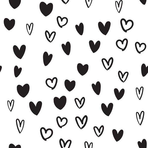 بافت doodles قلبی الگوی روز ولنتاین طراحی شده با دست پس زمینه قلب ها