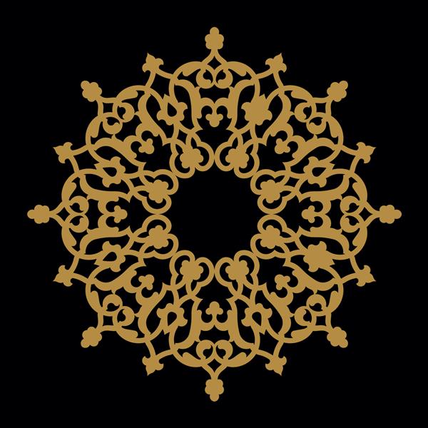 زیور گل عربی طراحی سنتی اسلامی عنصر تزئین مسجد
