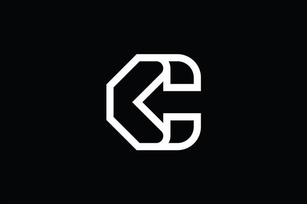 طراحی لوگو حرف CK در زمینه لوکس مفهوم لوگوی حروف حروف تک نگاری KC طراحی آیکون C طراحی آیکون حروف با رنگ سفید زیبا و حرفه ای CC در پس زمینه مشکی C CC CK KC