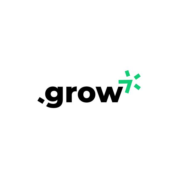 طراحی لوگو Letter GROW نماد تک نگاری مینیمال خلاقانه خطی لوگو تایپ وکتور زیبا جهانی نماد الفبای گرافیکی برای هویت شرکت