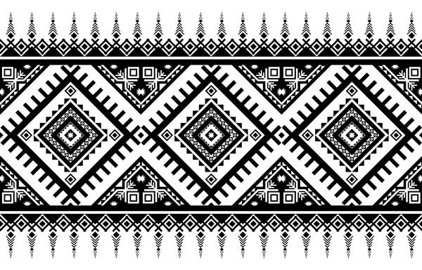 طرح سنتی هندسی قومی ایکات شرقی برای پس زمینه فرش کاغذ دیواری لباس بسته بندی باتیک پارچه تصویر برداری سبک گلدوزی