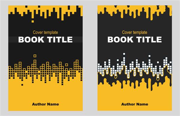 قالب جلد کتاب قابل چاپ ساده در رنگ های زرد و مشکی با عنوان سفید برای موضوعات فنی اقتصادی علمی موسیقی پردازش سیگنال داده های بزرگ موضوعات آماری خوب است