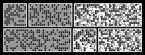 قالب برش لیزری برای پانل های تزئینی الگوی مربع انتزاعی تصویر برداری
