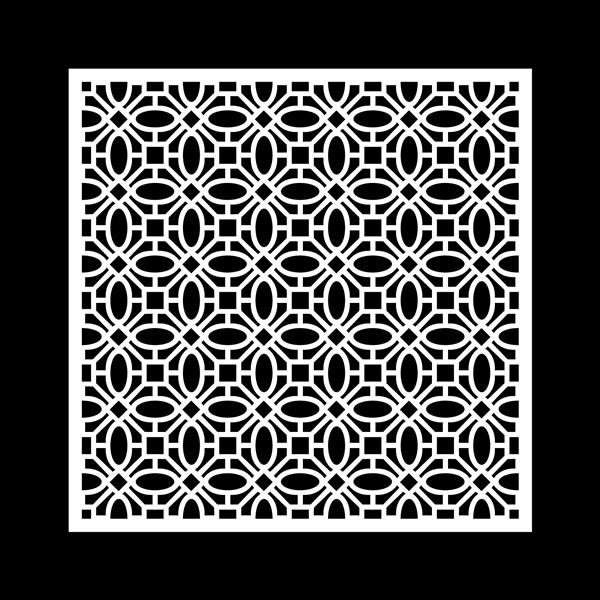 کارت تزئینی برای برش الگوی موزاییک هندسی مربع خطی برش لیزری