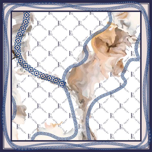 طرح الگوی چاپ شده با روسری ابریشمی زیبا طراحی لوازم جانبی حجاب روسری باندانا پارچه مد شال و کاغذ دیواری