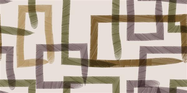 وکتور الگوی بدون درز هندسی راه راه رنگارنگ با تزئینات چهارخانه برای چاپ پارچه و پارچه