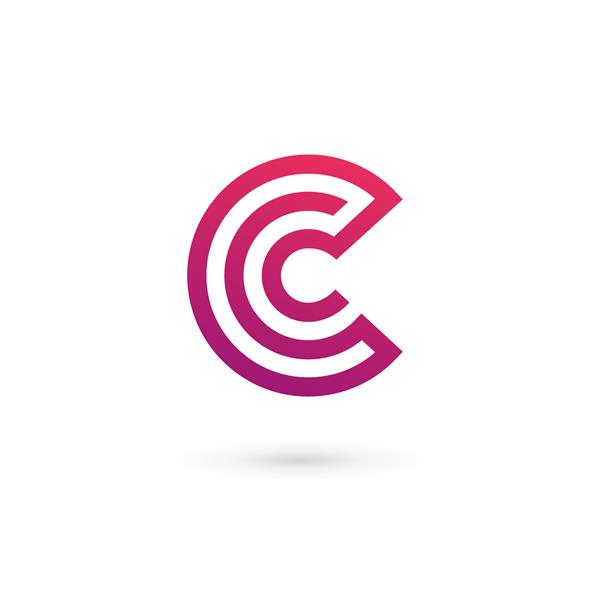 المان های قالب طراحی نماد لوگو حرف C